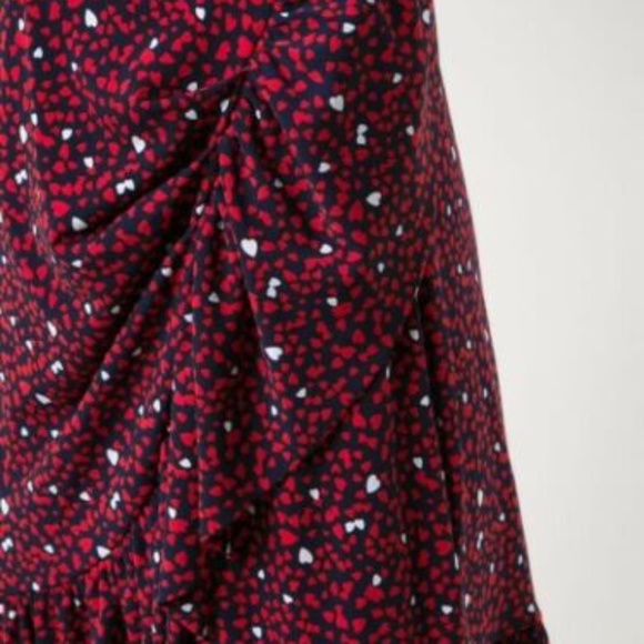 Michael Kors Heart Print Ruched Matte Jersey Dress - Picture 3 of 4